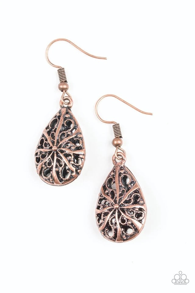 Western Wisteria - Copper Paparazzi Earring