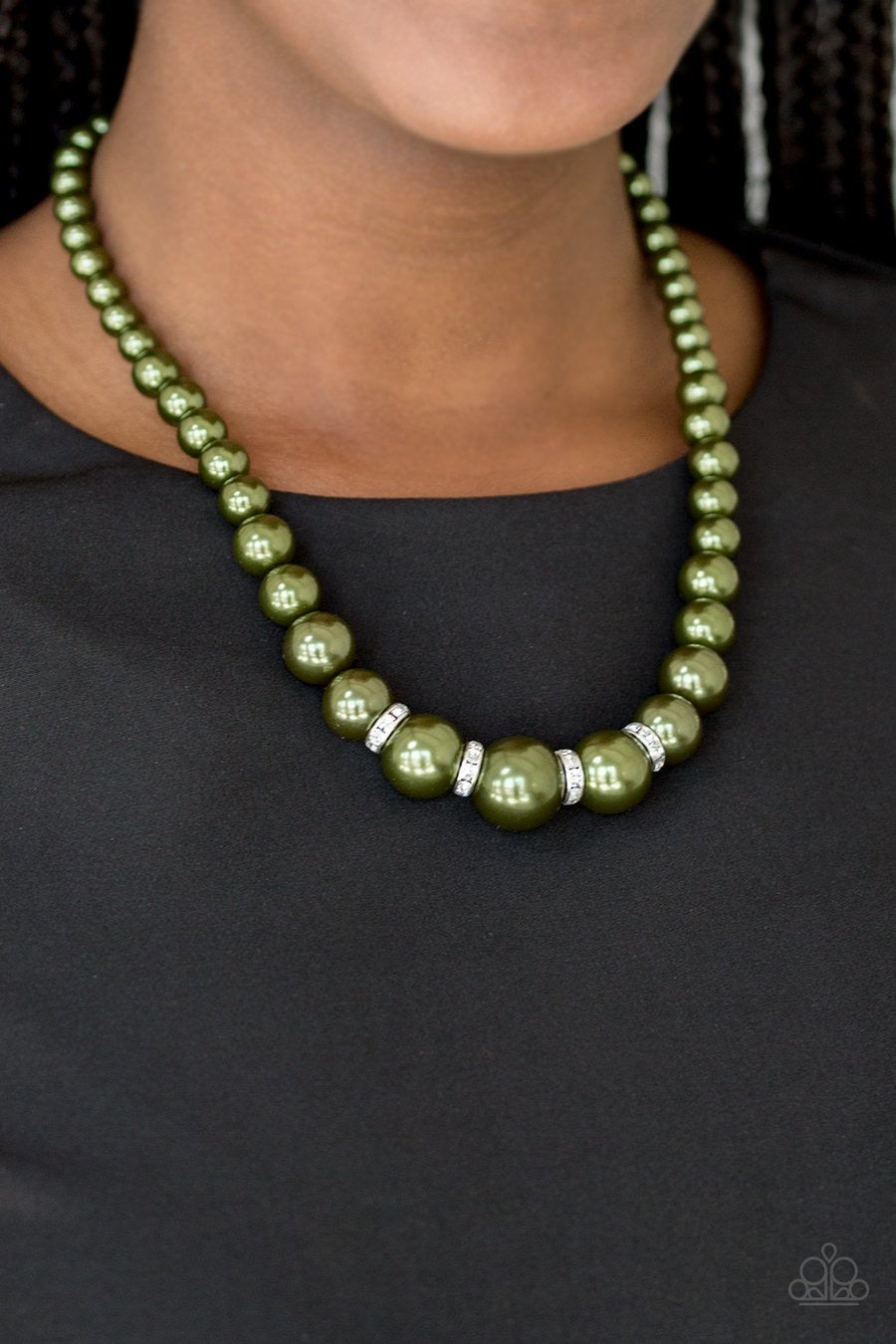 Party Pearls - Green Necklace