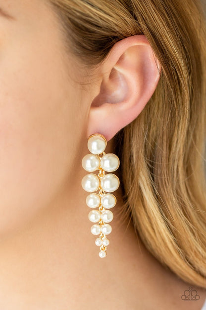 Totally Tribeca - Gold Paparazzi Earring