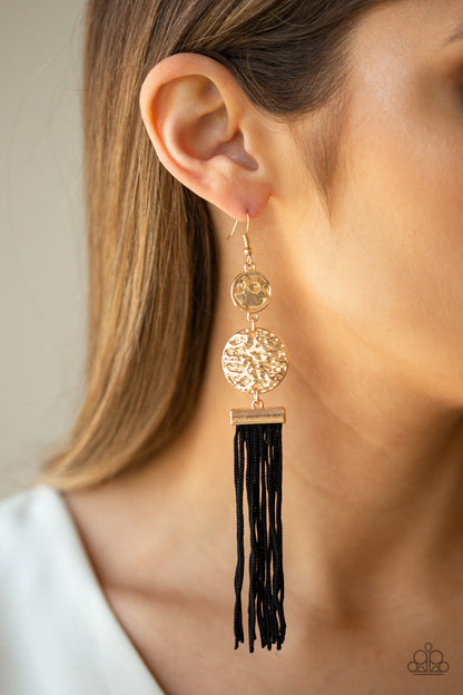 Lotus Gardens - Gold Paparazzi Earring