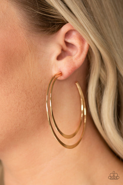 Last HOOP-rah - Gold Paparazzi Earring