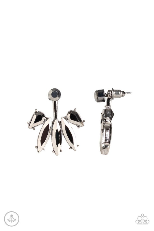 Stunningly Striking - Black Post Earring