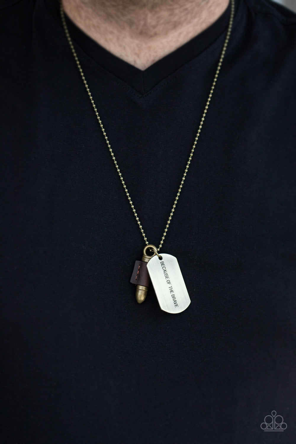 Proud Patriot - Brass Necklace