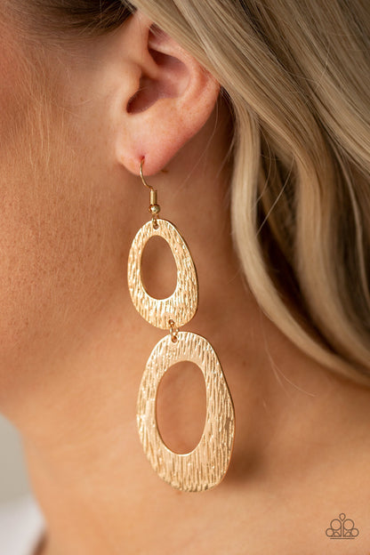 I’ve SHEEN It All - Gold Paparazzi Earring