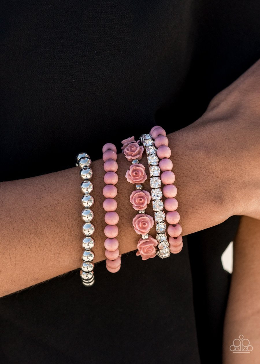 Rose Garden Grandeur - Pink Bracelet