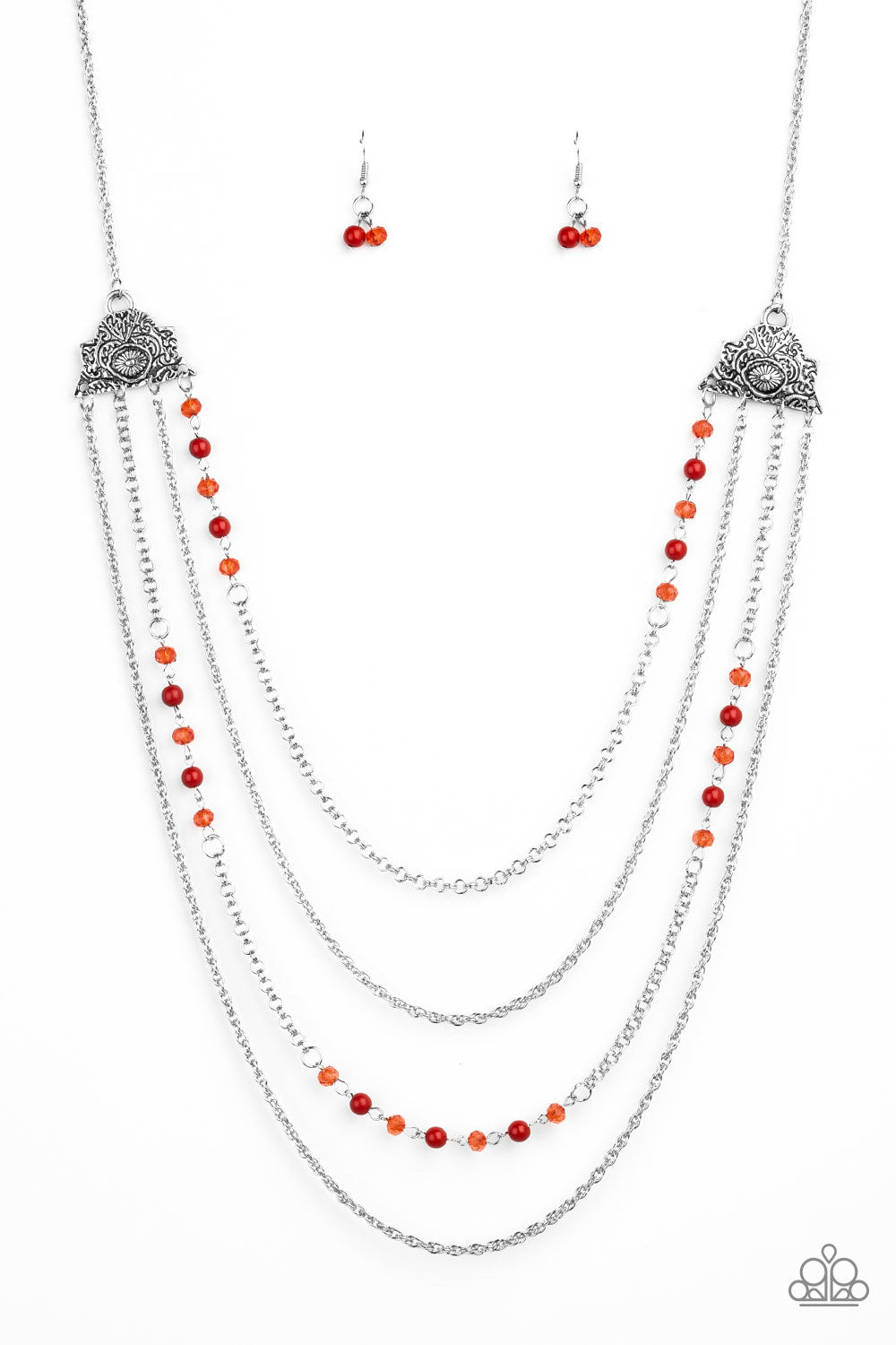 Pharaoh Finesse - Red Paparazzi Necklace