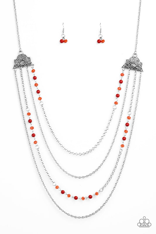 Pharaoh Finesse - Red Paparazzi Necklace