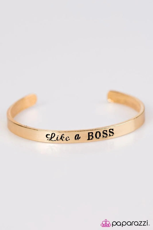 Boss Behavior - Gold Paparazzi Bracelet