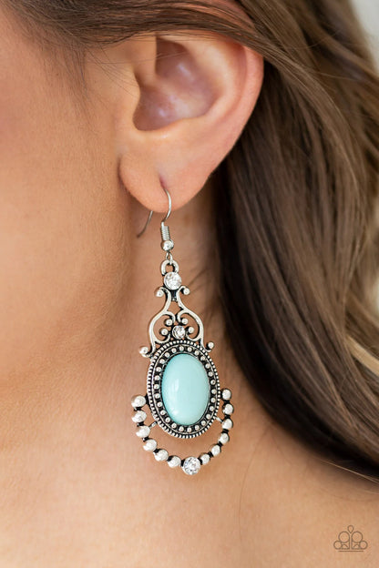 CAMEO and Juliet - Blue Paparazzi Earring