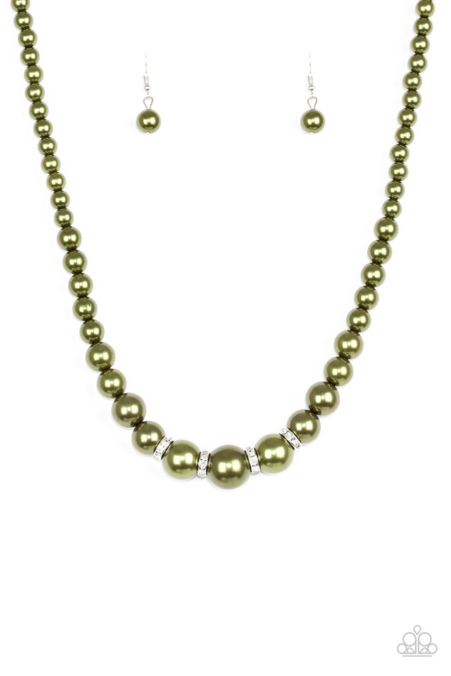 Party Pearls - Green Necklace