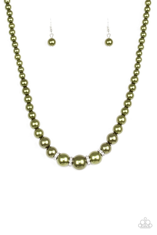 Party Pearls - Green Necklace