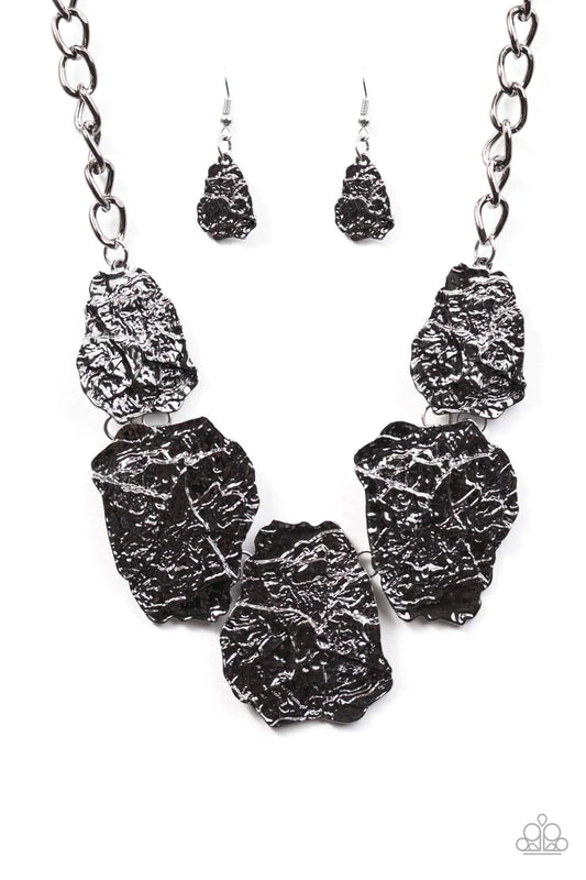 Magnificently Meteorite - Black Necklace