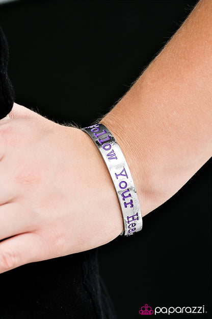 Wherever Your Heart Takes You - Purple Paparazzi Bracelet