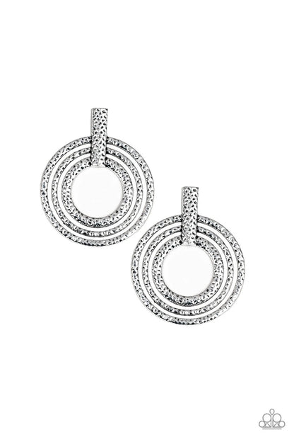 Ever Elliptical - Silver Post Earring