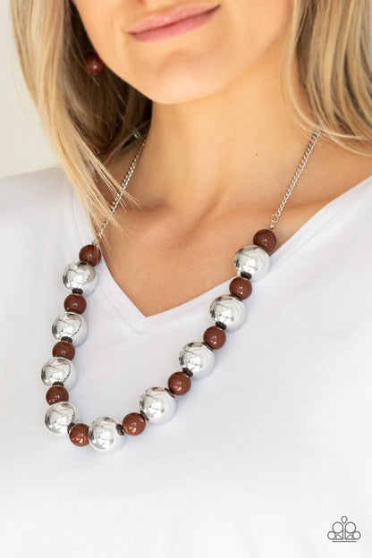 Top Pop - Brown Paparazzi Necklace