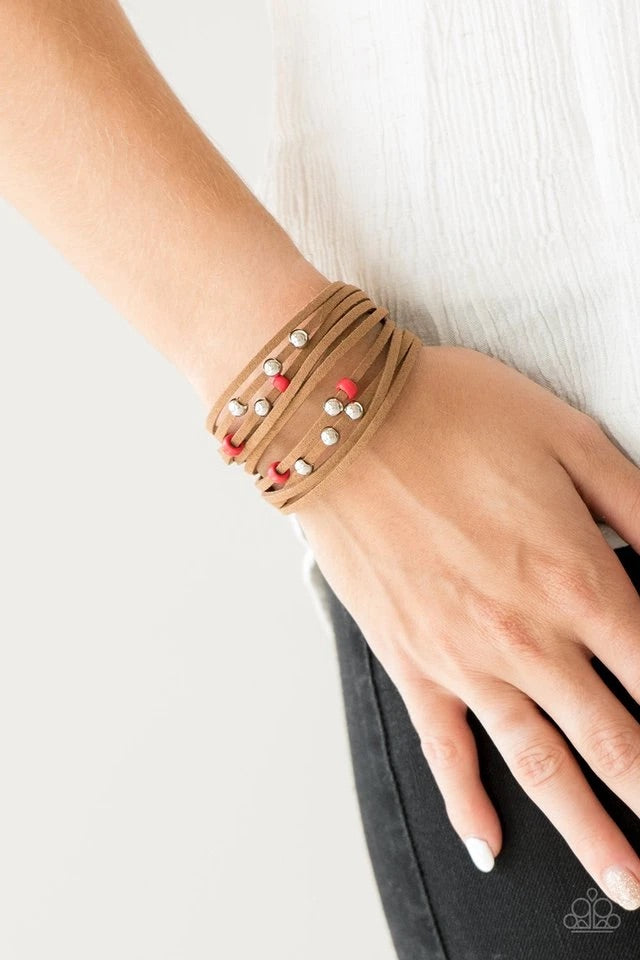 Colorfully Coachella - Red Bracelet