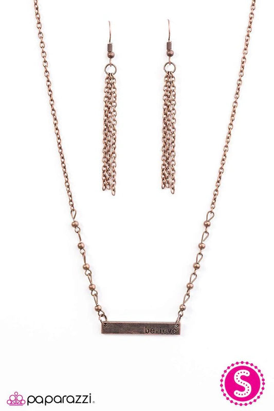 Just Believe - Copper Necklace