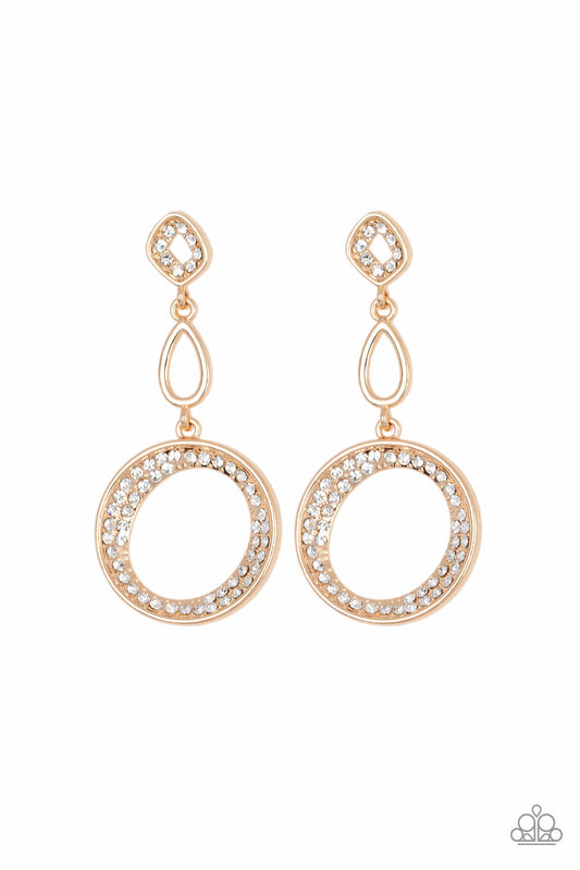 On The Glamour Scene - Gold Paparazzi Earring