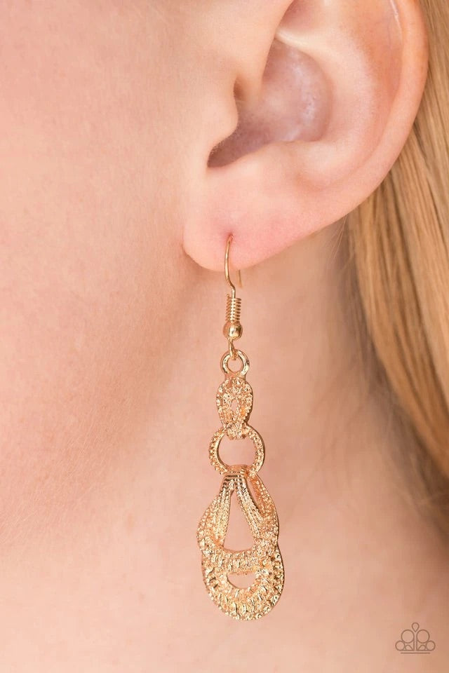 Romantic Radiance - Gold Paparazzi Earring