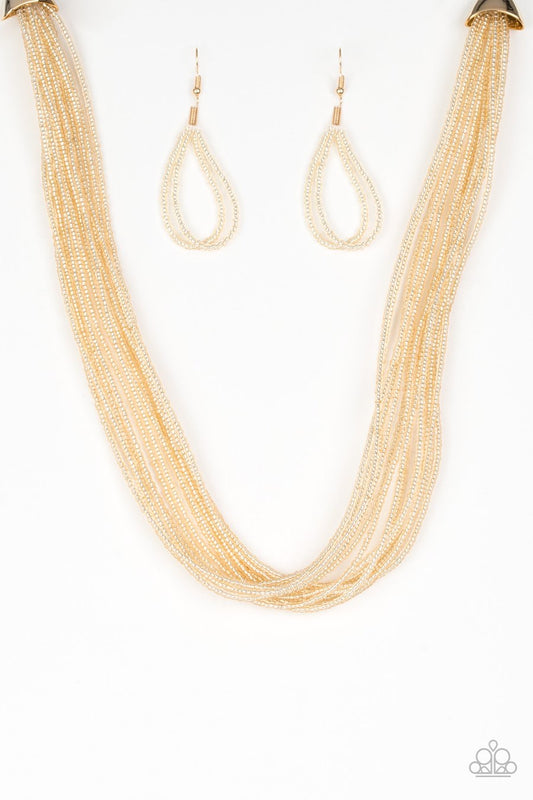 Wide Open Spaces - Gold Paparazzi Necklace