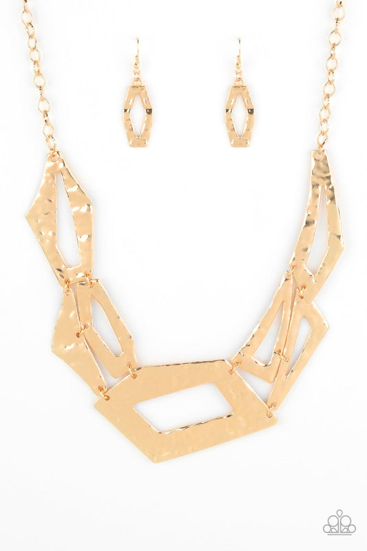 Break The Mold - Gold Paparazzi Necklace