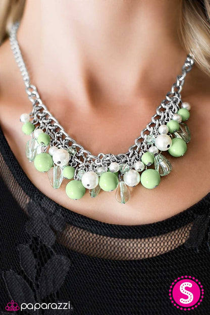 Vintage Vindication - Green Necklace