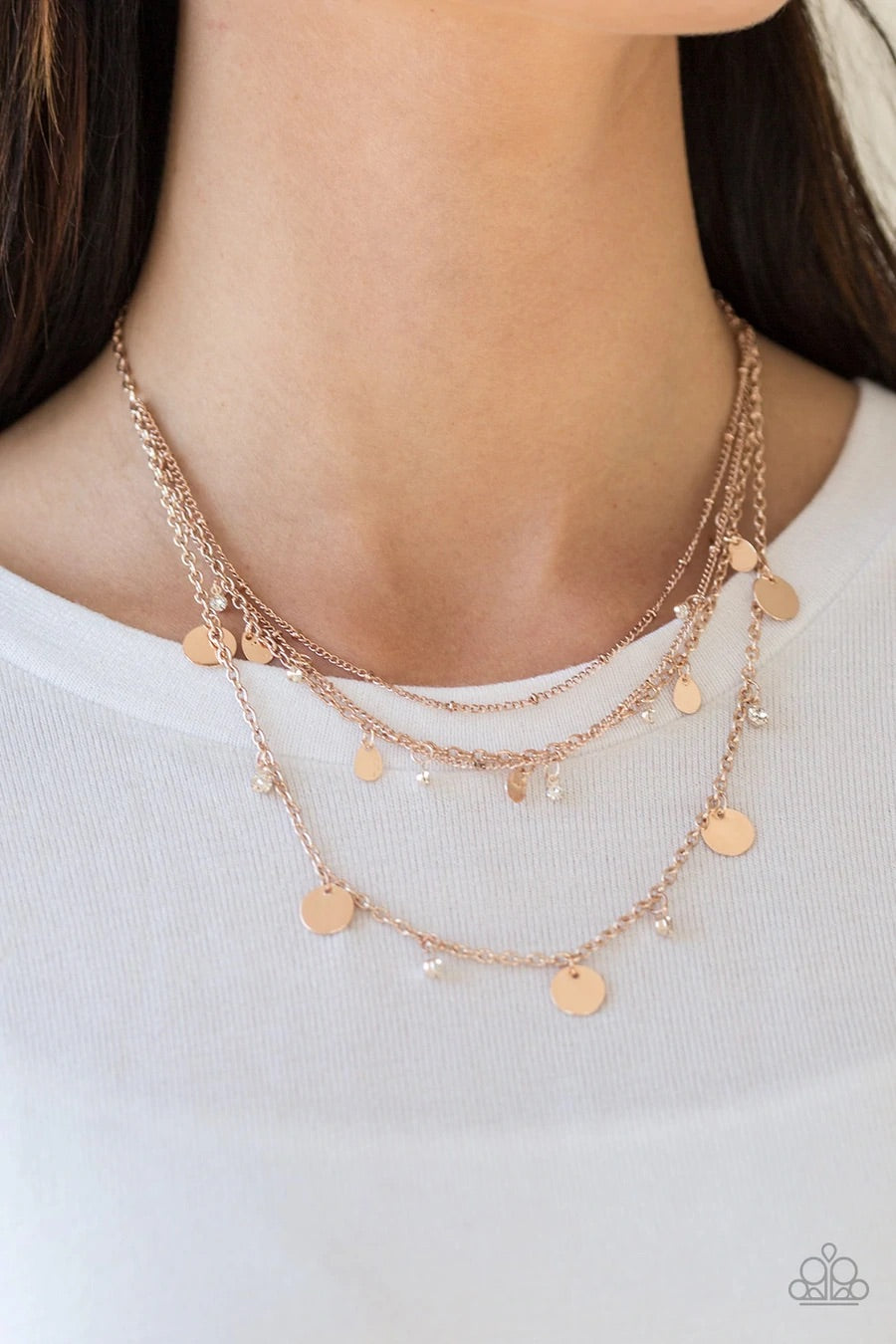 Classic Class Act - Rose Gold Paparazzi Necklace