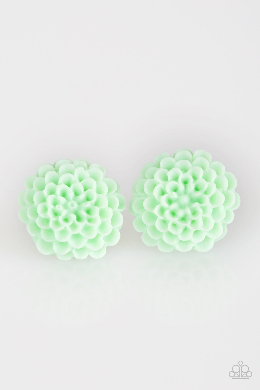 Dandelion Demure - Green Paparazzi Earring