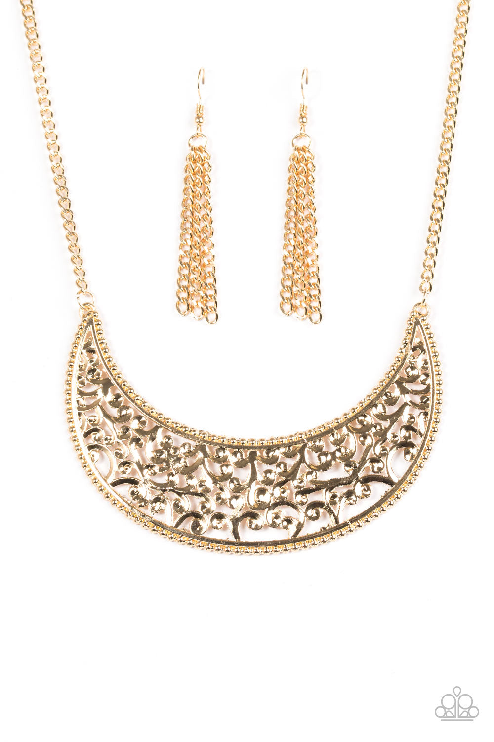 Moroccan Moon - Gold Paparazzi Necklace