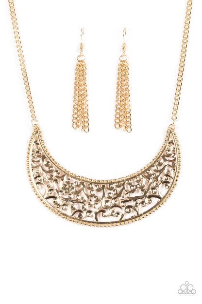 Moroccan Moon - Gold Paparazzi Necklace