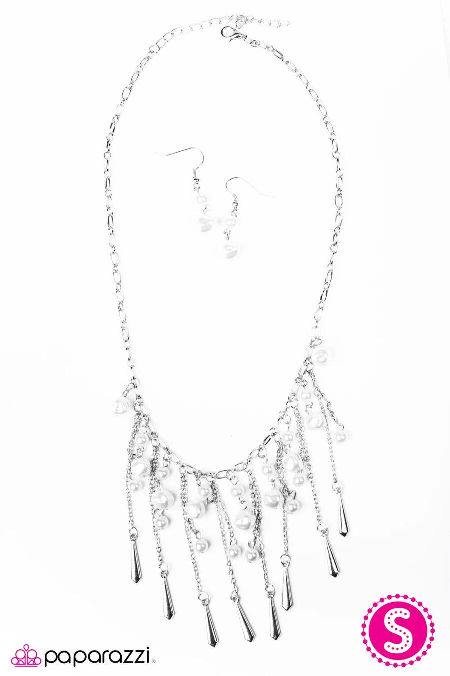 Midnight Lights - White Paparazzi Necklace