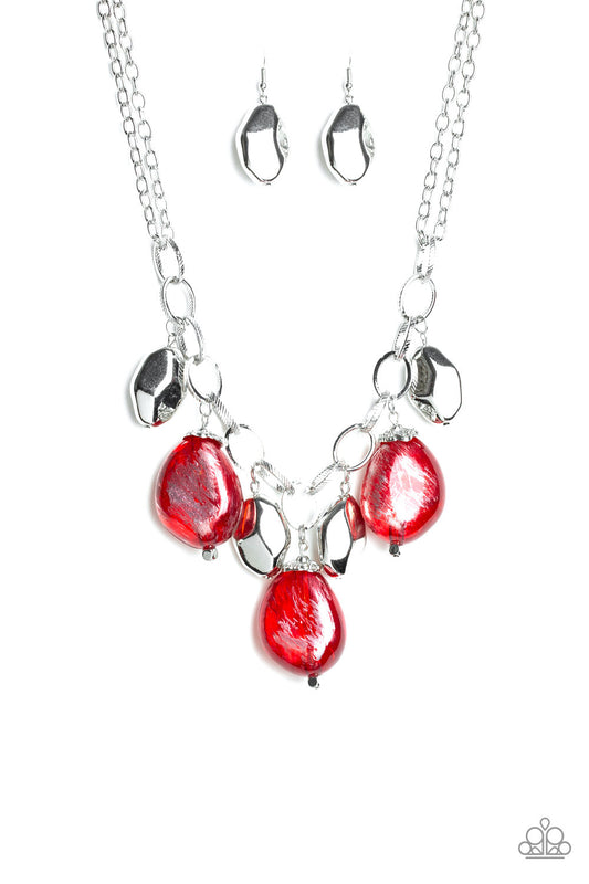 Looking Glass Glamorous - Red Necklace