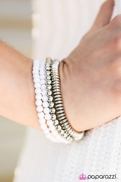 Color Coordination - White Paparazzi Bracelet