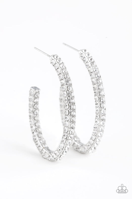 Big Winner - White Paparazzi Earring