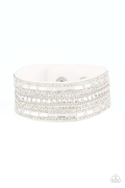 Rebel Radiance - White Paparazzi Bracelet