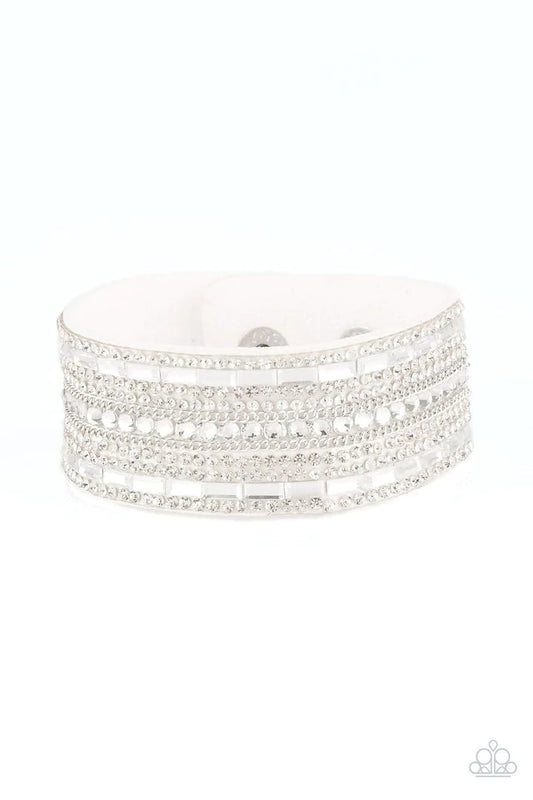 Rebel Radiance - White Paparazzi Bracelet