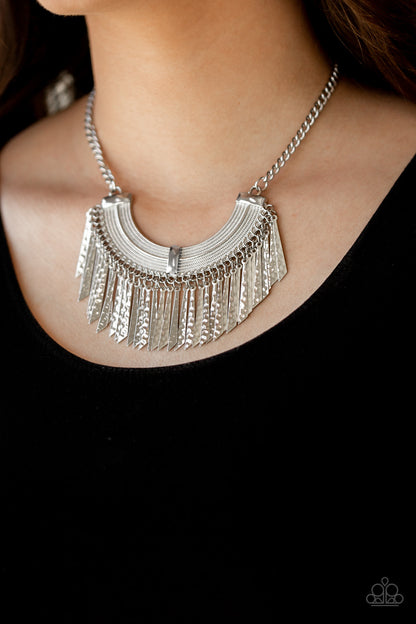 Impressively Incan - Silver Necklace