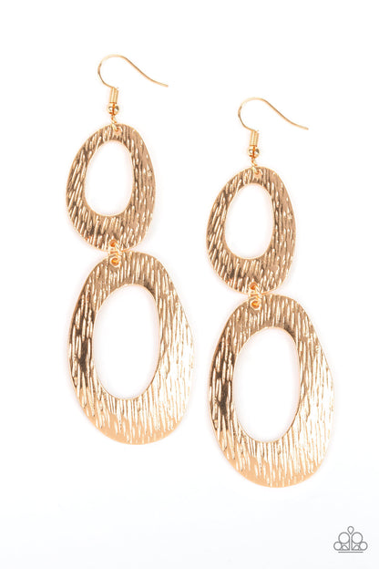 I’ve SHEEN It All - Gold Paparazzi Earring