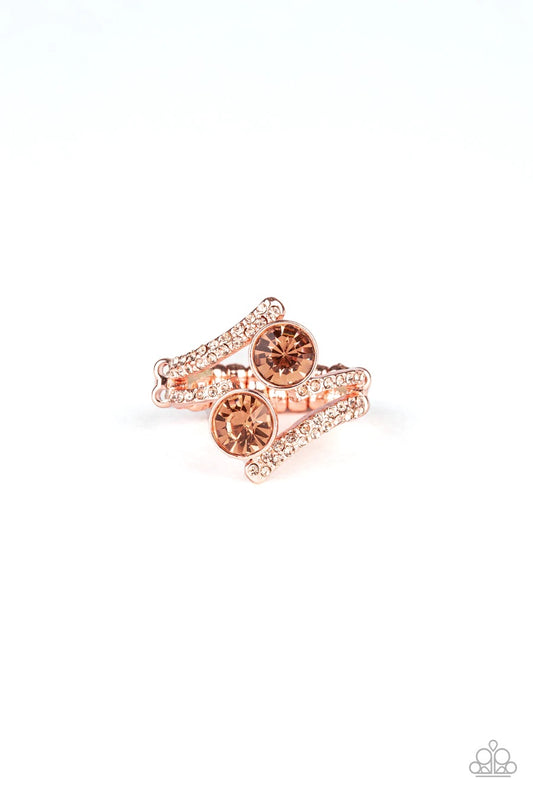 Over The Top Glamour - Copper Paparazzi Ring