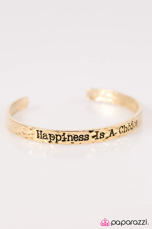 Do What Makes You Happy - Gold Paparazzi Bracelet