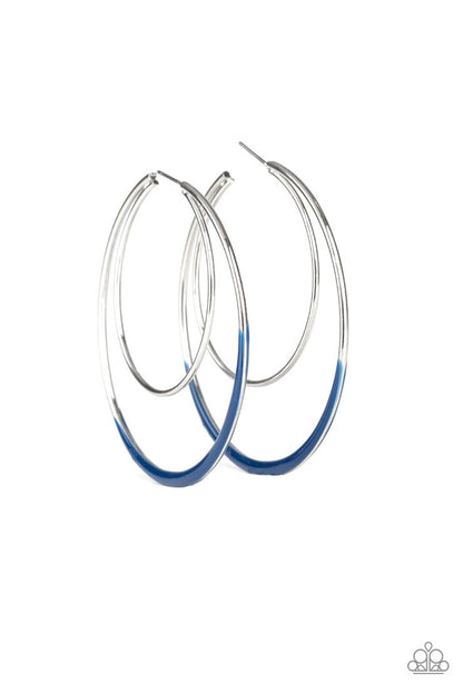 Miami Moonbeam - Blue Hoop Earring