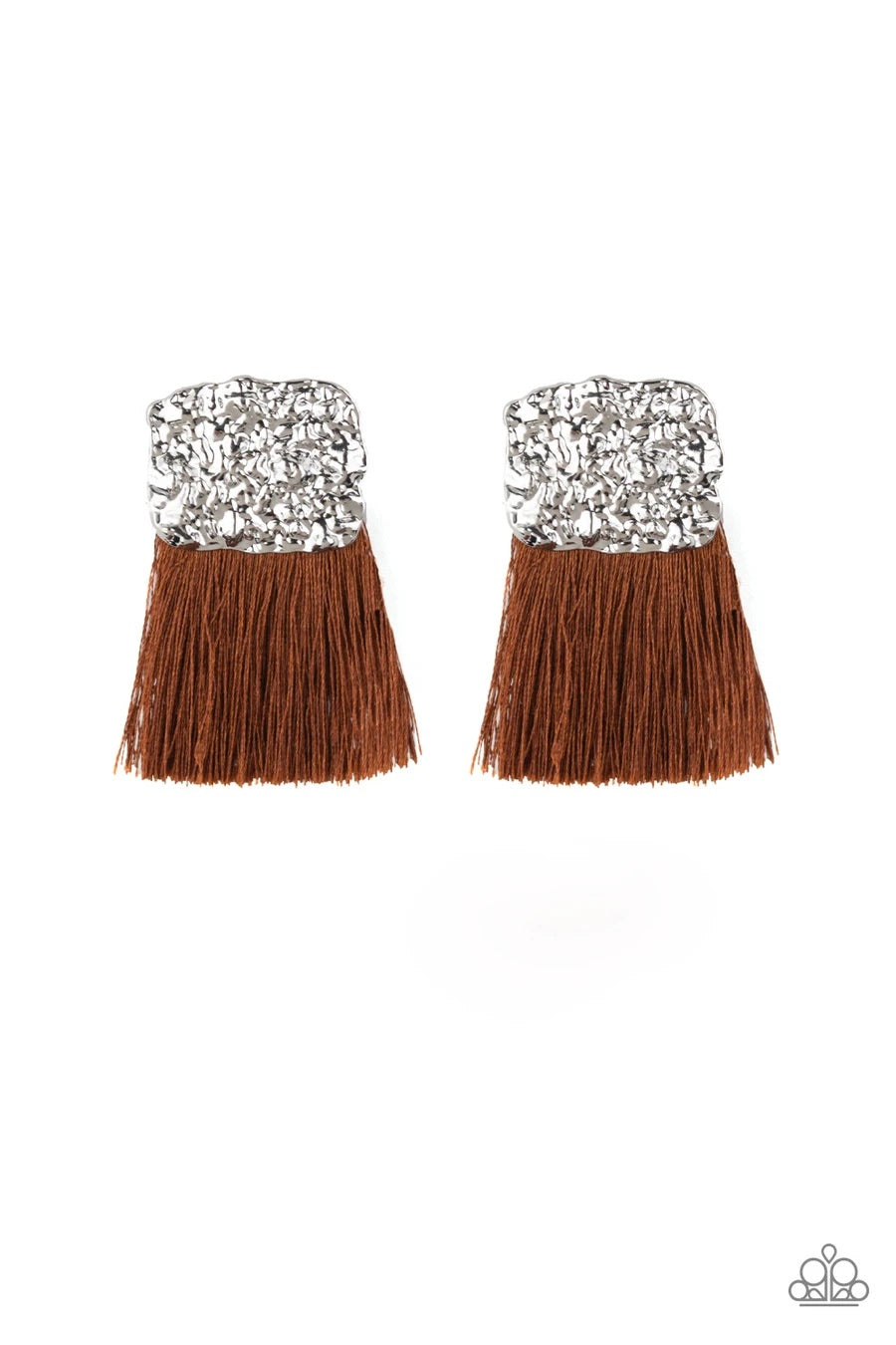 Plume Bloom - Brown Paparazzi Earring