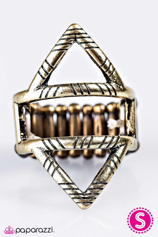 TRI Me - Brass Paparazzi Ring