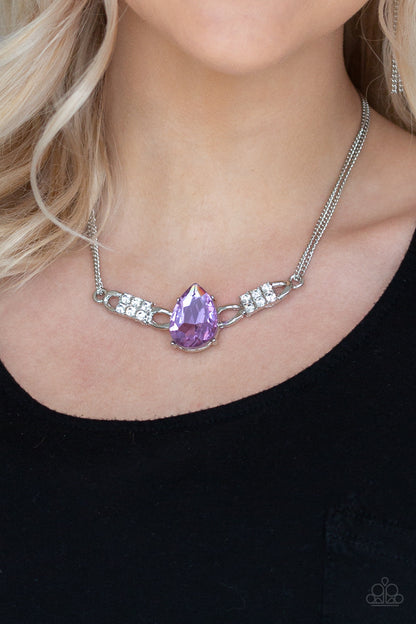 Way To Make An Entrance - Purple Necklace