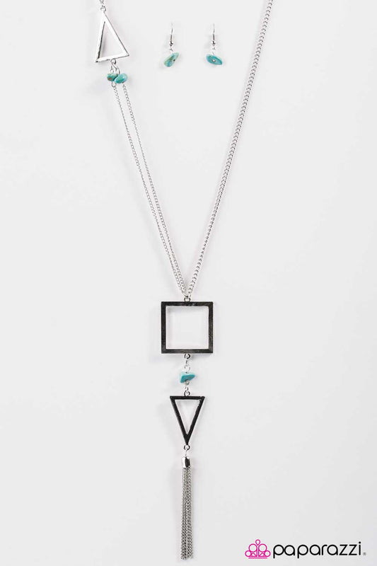 Just GEO With It - Blue Necklace