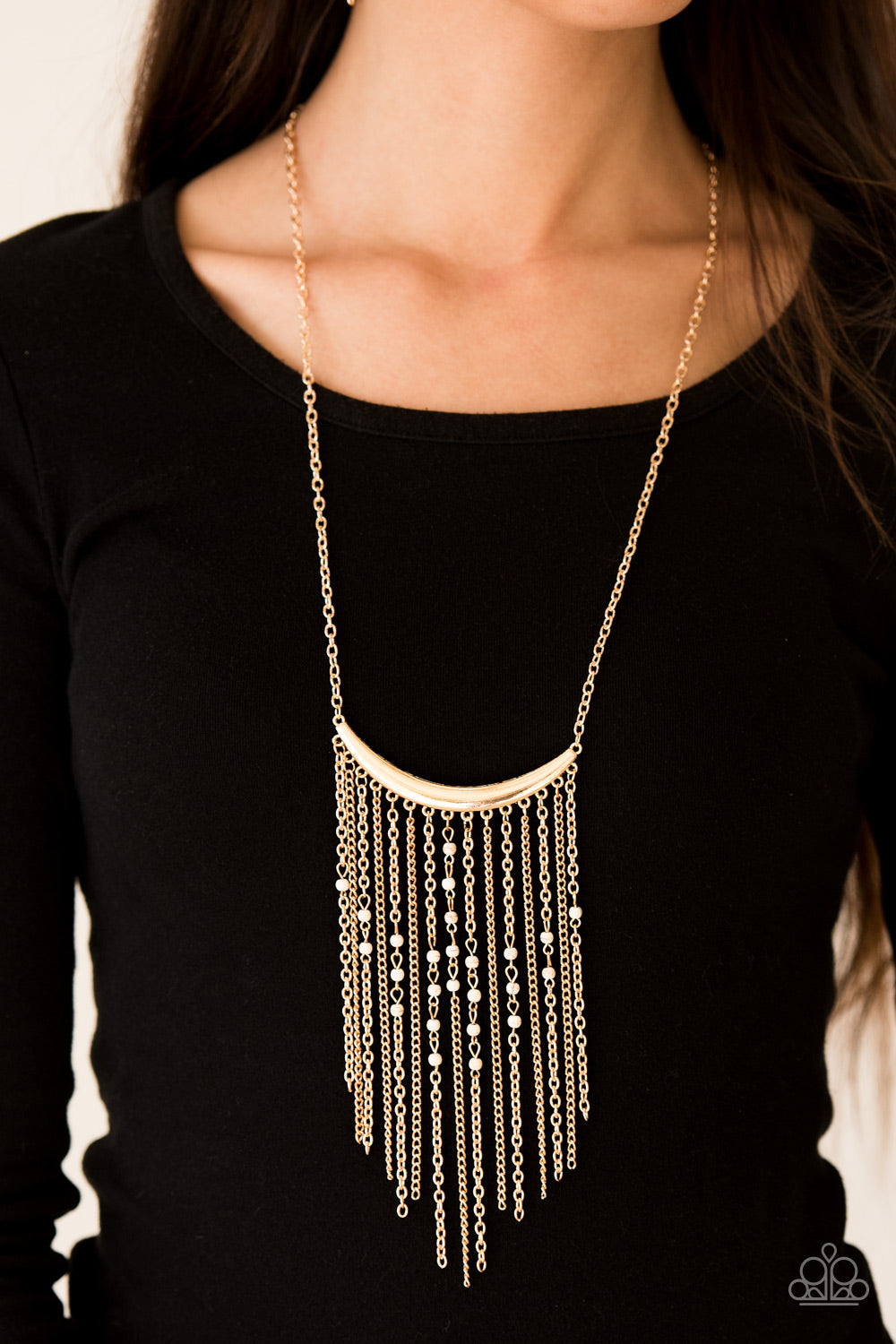 Runaway Rumba - Gold Paparazzi Necklace