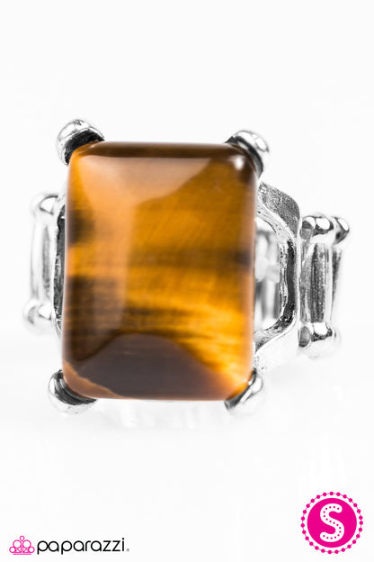 Tiger Tango - Brown Paparazzi Ring