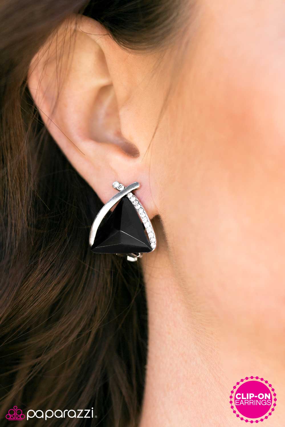 Top Sparkle - Black Paparazzi Earring