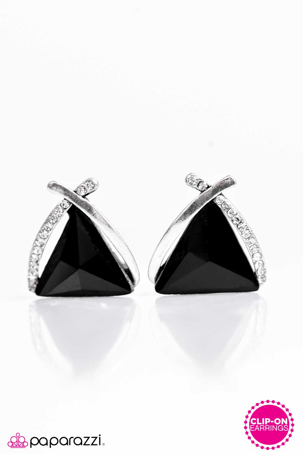 Top Sparkle - Black Paparazzi Earring