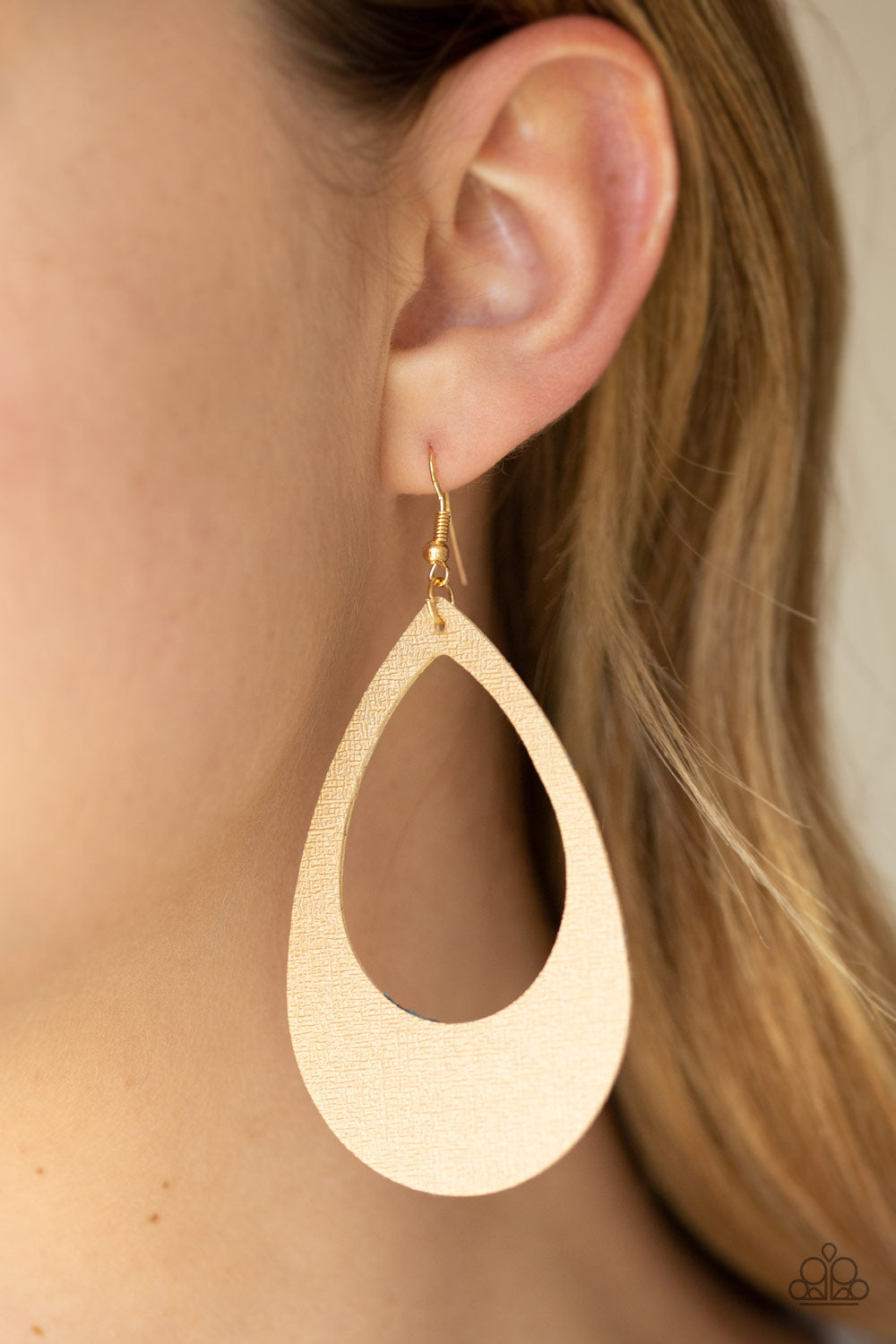 What A Natural - Gold Paparazzi Earring